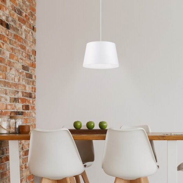 Luster na lanku AIDA 1xE27/60W/230V pr. 25 cm dub/hnedá/biela