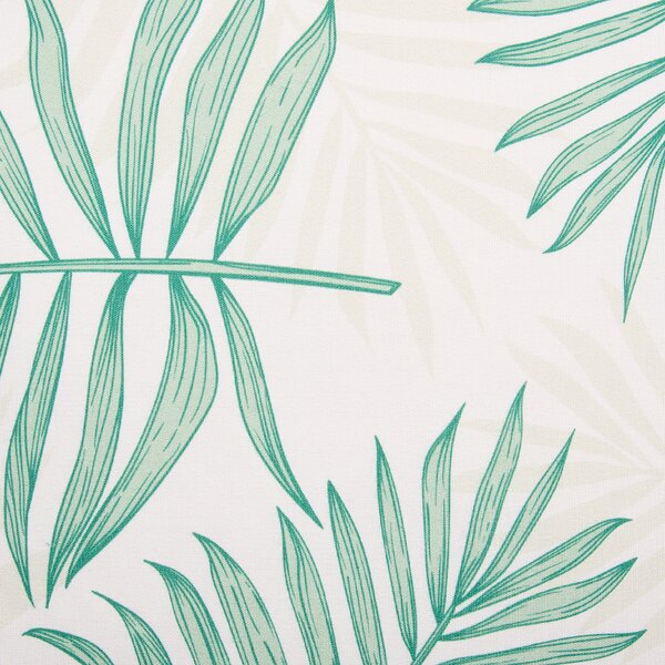 Sada 2 záhradných vankúšov béžová a zelená polyester s motívom palmových listov 45 x 45 cm moderné vonkajšie dekorácie vodoodolné