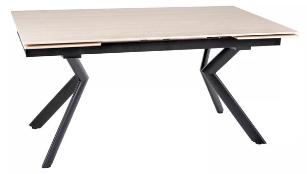 Rozkladací jedálenský stôl 160(240)x90 RODMAN - béžový / čierny