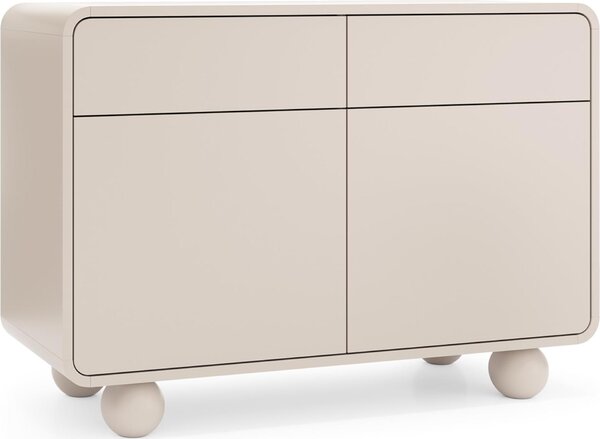Komoda KAMLOOPS KSZ108 - Kašmír - zaoblená - 2 zásuvky - šírka 108 cm, výška 75 cm, hĺbka 39 cm