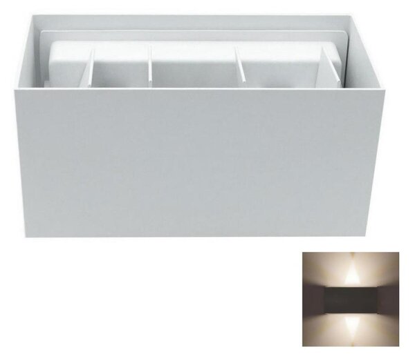 LED Vonkajšie nástenné svietidlo LED/12W/230V IP54 biela