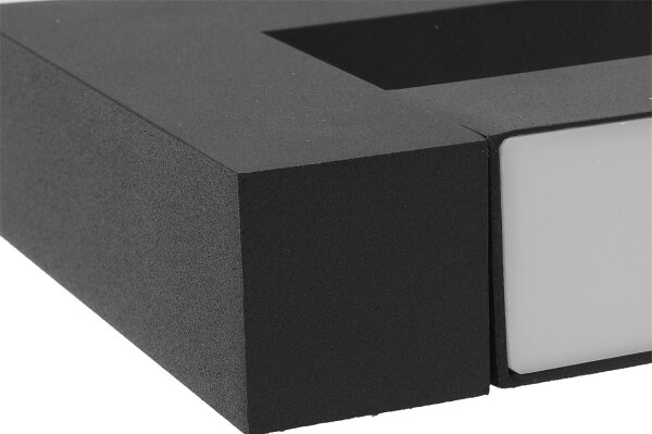 LED Vonkajšie nástenné svietidlo 2xLED/4W/230V IP54 30 cm čierna