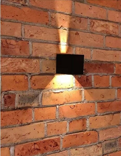 LED Vonkajšie nástenné svietidlo 2xLED/3W/230V IP54 čierna