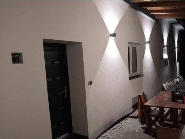 LED Vonkajšie nástenné svietidlo LED/12W/230V IP54 biela