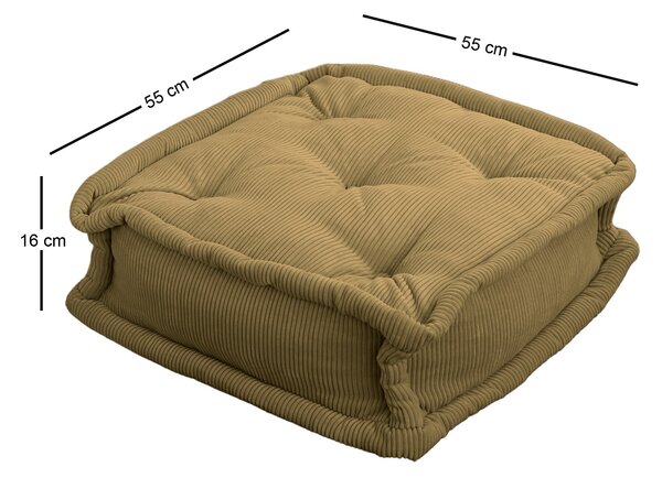 Hanah Home Vankúš na podlahu BISKUVI khaki