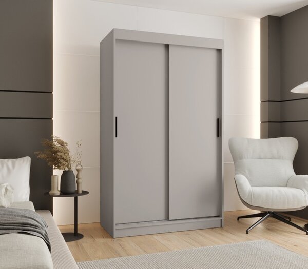 Šatníková skriňa s posuvnými dverami 120 cm CASANDRA - kašmír