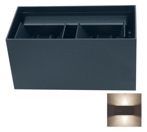 LED Vonkajšie nástenné svietidlo LED/12W/230V IP54 čierna