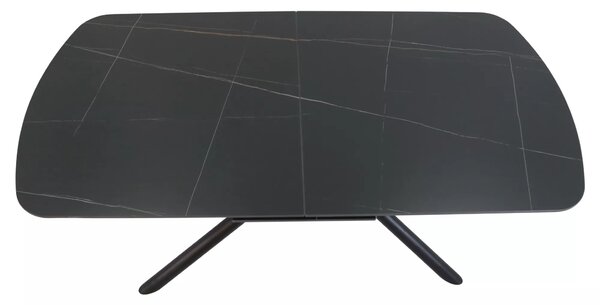 Rozkladací jedálenský stôl 160(200)x90 NAZMUL - čierny