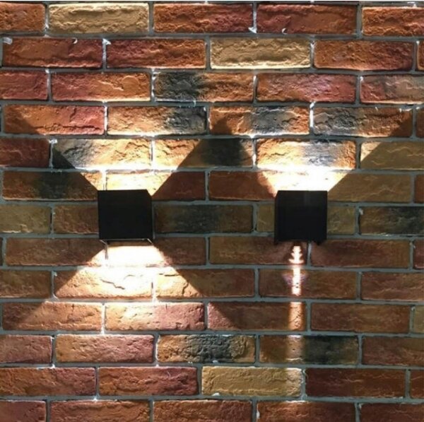 LED Vonkajšie nástenné svietidlo 2xLED/3W/230V IP54 čierna