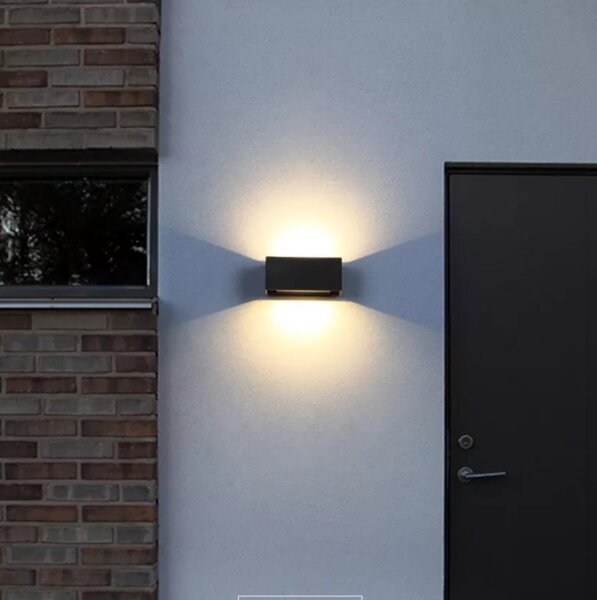 LED Vonkajšie nástenné svietidlo LED/12W/230V IP54 čierna