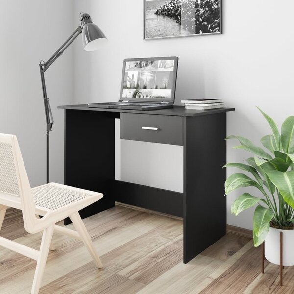 Maison Exclusive - písací stôl ierny 100×50×76 cm drevený materiál