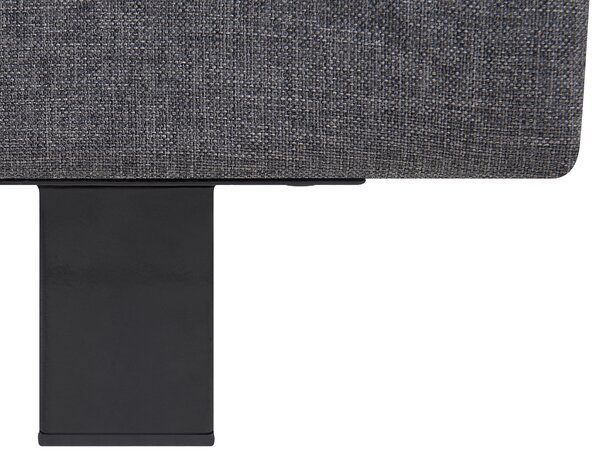 Posteľ sivá s roštom polyesterový čalúnený rám postele 160 x 200 cm moderný dizajn