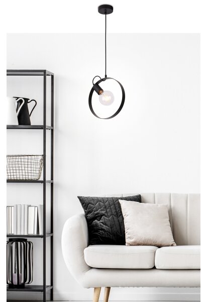 Luster na lanku NEXO 1xE27/40W/230V čierna