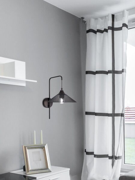Nástenná lampa KIRUNA 1xE27/40W/230V čierna