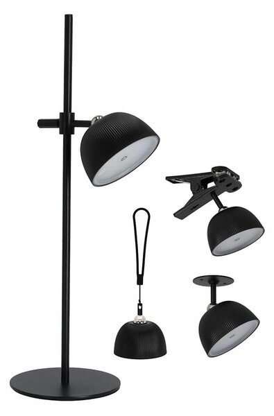 LED Stmievateľná nabíjacia stolná lampa LED/3,5W/5V 3000/4000/6500K čierna