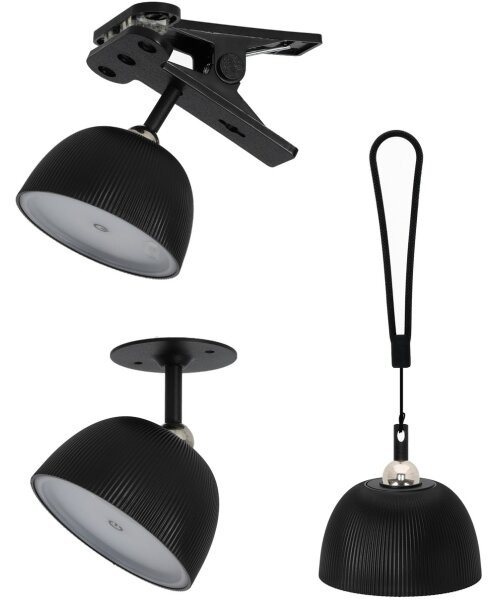 LED Stmievateľná nabíjacia stolná lampa LED/3,5W/5V 3000/4000/6500K čierna