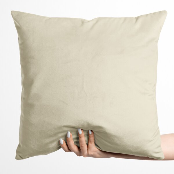 Biante Zamatová obliečka na vankúš Velvet Prémium SVP-003 Smotanová 50x50 cm - SKLADOM
