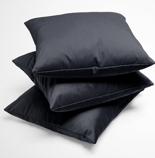 Biante Zamatová obliečka na vankúš Velvet Prémium SVP-004 Antracitovo sivá 30 x 50 cm