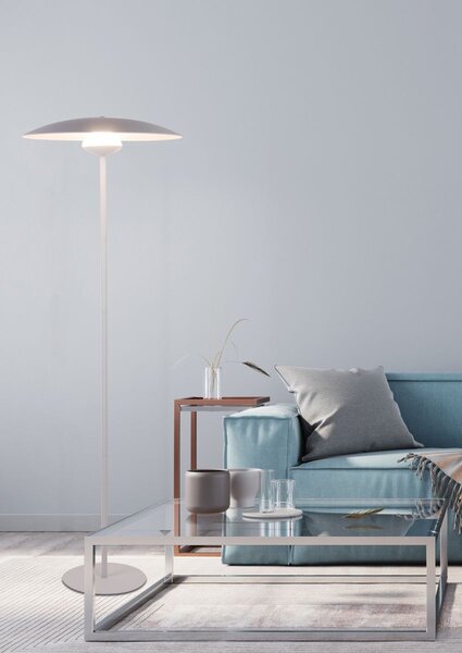 Stojacia LED lampa v škandinávskom štýle LUND - 16W, 3000K (teplá biela), biela