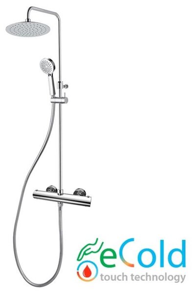 Sprchový set: termostat COOLTOUCH + hlavica SLIM 300mm + prísluenstvo