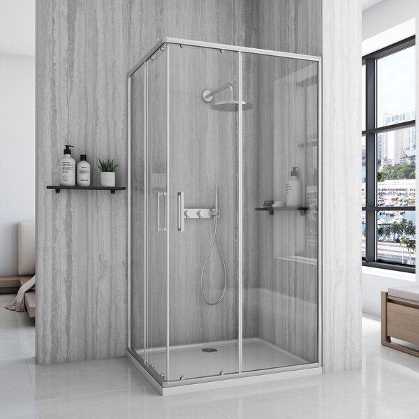 Sprchovací Kút Rea City 80X100 Brush Nickel