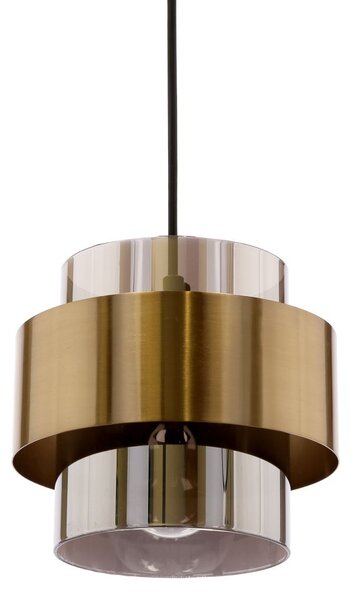 Moderné závesné svetlo nad jedálenský stôl SPIEGA - 8xE27, 60W, čierne / mosadzné