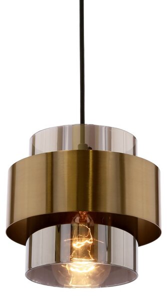 Moderné závesné svetlo nad jedálenský stôl SPIEGA - 8xE27, 60W, čierne / mosadzné