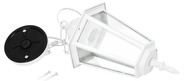 Vonkajší luster na reťazi 1xE27/60W/230V IP44 biela