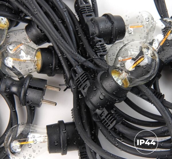 Vonkajšia dekoračná reťaz MIMOSA 10xE27/1,3W/230V IP44 10 m