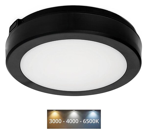 LED Kúpeľňové stropné svietidlo NAIROS LED/12W/230V 3000/4000/6500K IP65 čierna