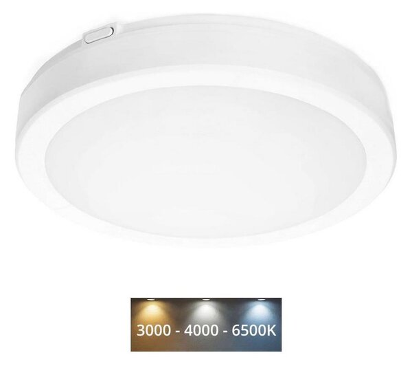 LED Kúpeľňové stropné svietidlo NAIROS LED/18W/230V 3000/4000/6500K IP65 biela