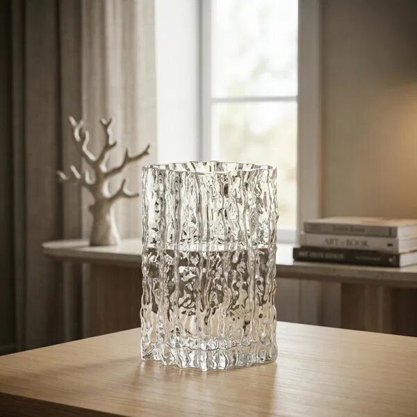 Mondex Váza Serenite 15x9,5x21 cm číra