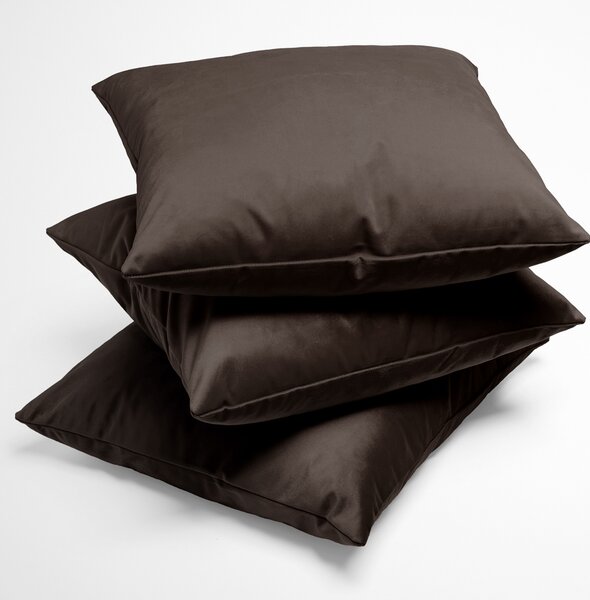 Biante Zamatová obliečka na vankúš Velvet Prémium SVP-016 Tmavo hnedá 50 x 60 cm