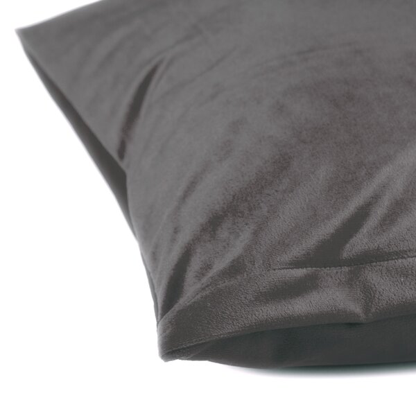 Biante Zamatová obliečka na vankúš Velvet Prémium SVP-017 Tmavo sivá 35 x 45 cm