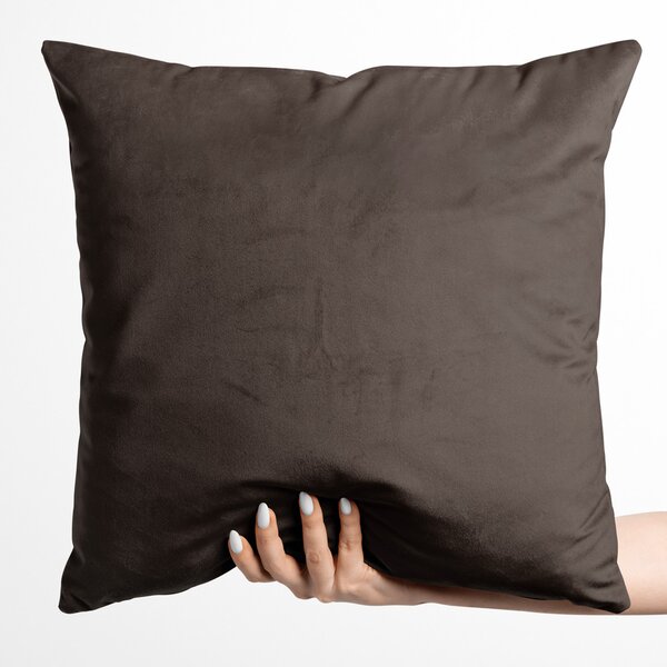 Biante Zamatová obliečka na vankúš Velvet Prémium SVP-016 Tmavo hnedá 50 x 60 cm