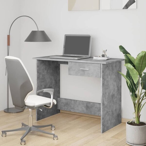 Maison Exclusive - písací stôl betónovo sivý 100×50×76 cm drevený materiál
