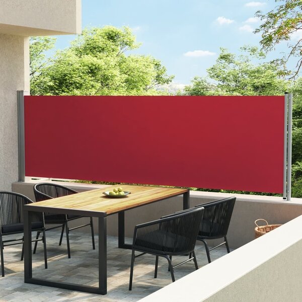 Maison Exclusive – bočná markíza s výsuvom 140 x 600 cm, červená