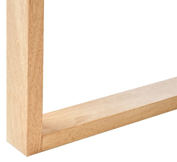 Rozkladací jedálenský stôl svetlý jaseň MDF 160/200 x 95 cm jaseňová dyhovaná vrchná doska moderný dizajn panelový podstavec
