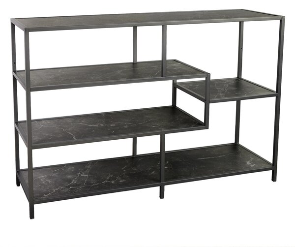 Dizajnový regál Maille 114 cm mramor antracit