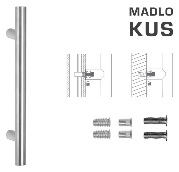 MPkovania FT - MADLO kód K00 Ø 35 mm SP ks Rozteč madla: 500 mm, Rozmer profilu madla: Ø 35 mm, Dĺžka: 700 mm