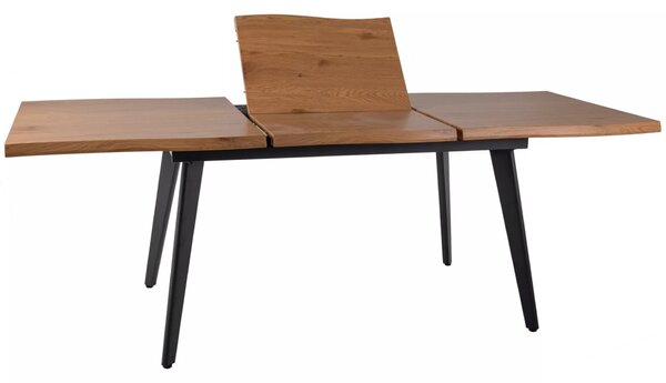 Rozkladací jedálenský stôl 120(180)x80 DORIAN - dub / čierny