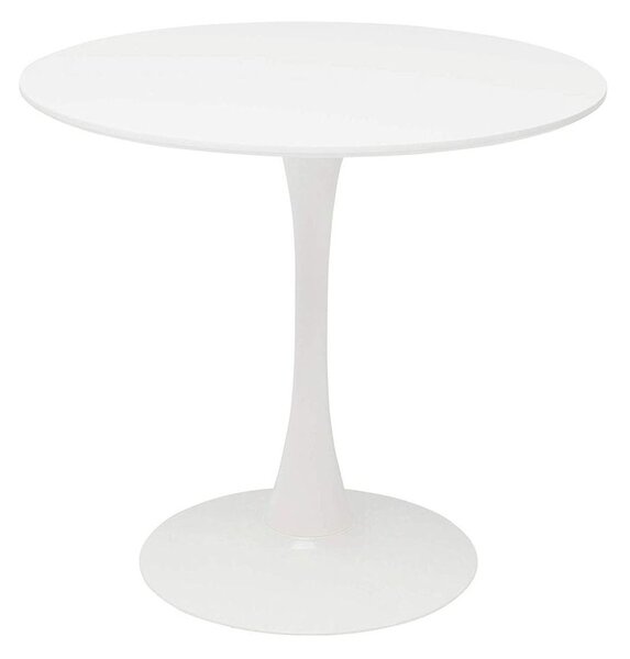 Tempo Kondela Jedálenský stôl, okrúhly, biela matná, priemer 80 cm, REVENTON