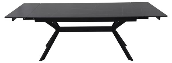 Rozkladací jedálenský stôl 160(220)x90 EDITHA - čierny