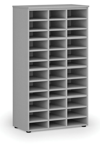 Triediaci regál PRIMO GRAY, 800 x 420 x 1434 mm, 36 priehradok, sivý