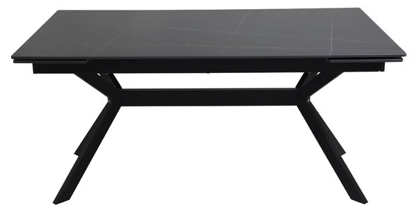 Rozkladací jedálenský stôl 160(220)x90 EDITHA - čierny