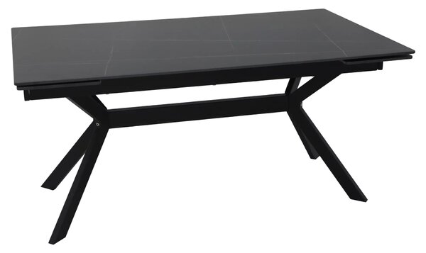 Rozkladací jedálenský stôl 160(220)x90 EDITHA - čierny