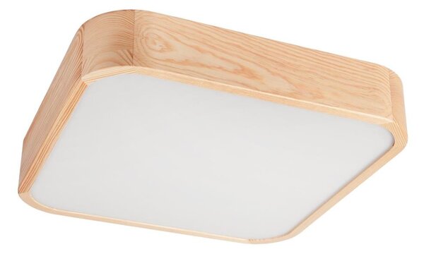 Stropné svietidlo NATURAL SQUARE 4xE27/15W/230V 45x45 cm borovica