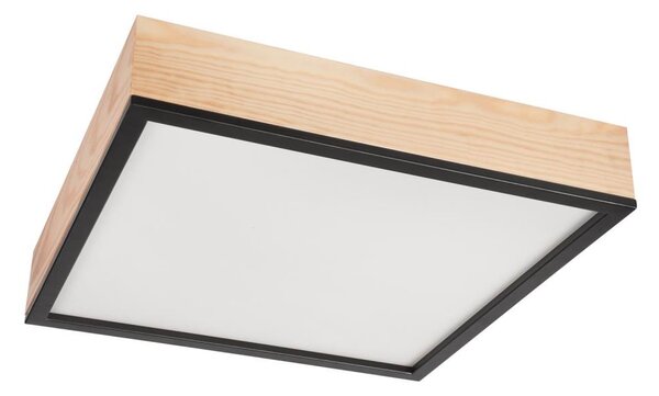 Stropné svietidlo NATURAL SQUARE 4xE27/15W/230V 48x48 cm borovica/čierna