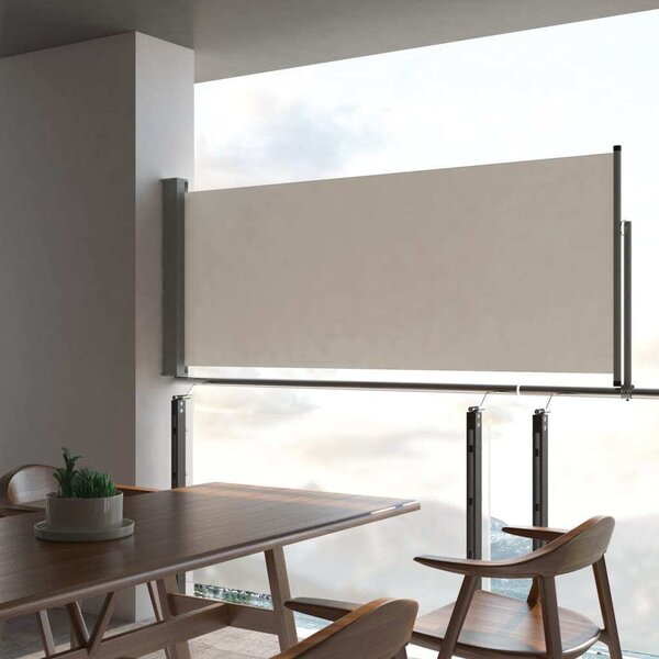 Maison Exclusive - Rozťahovateľná bočná markíza 100 x 300 cm krémová