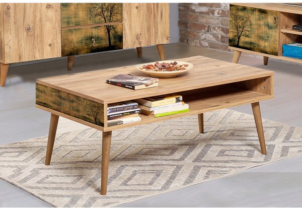 Hanah Home Konferenčný stolík Viva 110 cm hnedý